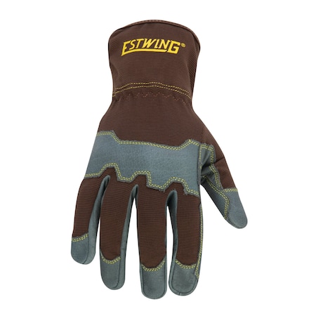Estwing Reinforced Knuckle Leather Palm Work Glove with Elastic Sewn Extended Cuff, Large EWLP1010